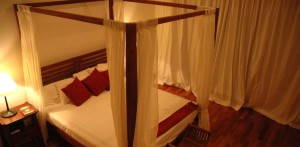 The Master bedroom at Coccoloba Villa on Nevis, West Indies