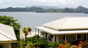 Looking to St Kitts from Coccoloba on nevis