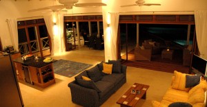 Evening in the Great Room - Coccoloba Villa, Nevis
