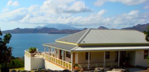 coccoloba Looks out over Oualie Bay